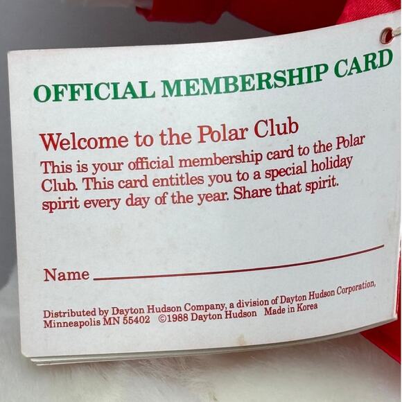 Vintage Original 1988 Dayton Hudson Santa Bear Polar Club Entertainer - Picture 3 of 6